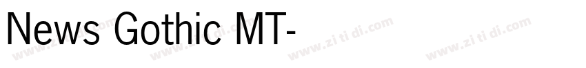News Gothic MT字体转换